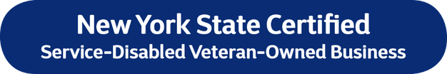 New York State certified Service-Disabled Veteran-Owned Business
